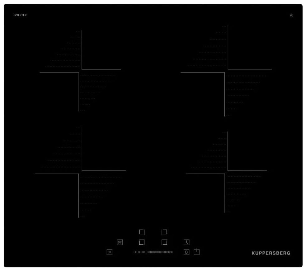 Изображение товара Электрическая варочная панель Kuppersberg ICI 604 4 индукционные конфорки сенсорное управление