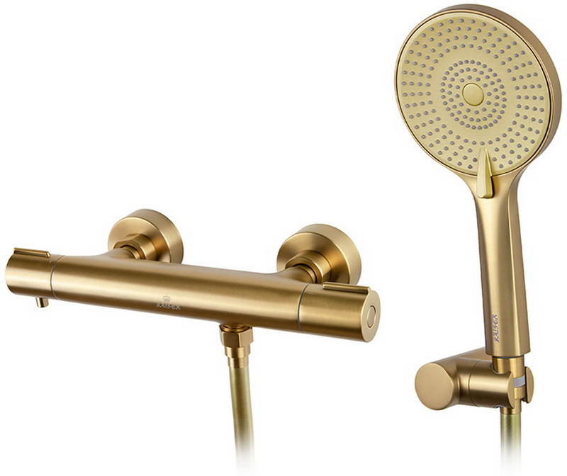 Изображение товара Смеситель для ванной комнаты Kaiser Serio Шлифованное золото (05377-3)