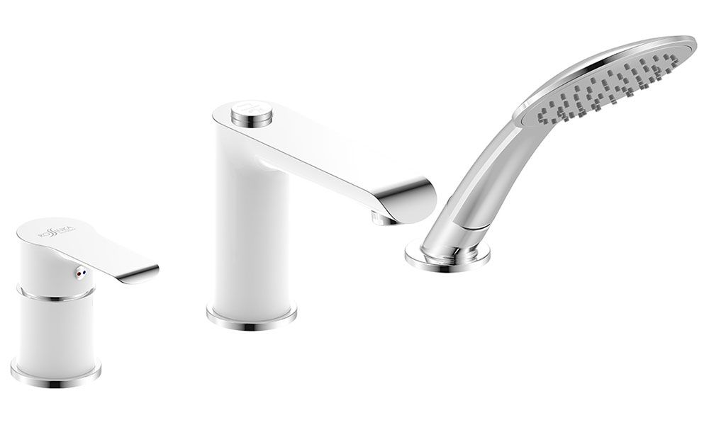 Изображение товара Встраиваемый смеситель для ванны Rossinka W40-39 с выдвижной лейкой хром латунь