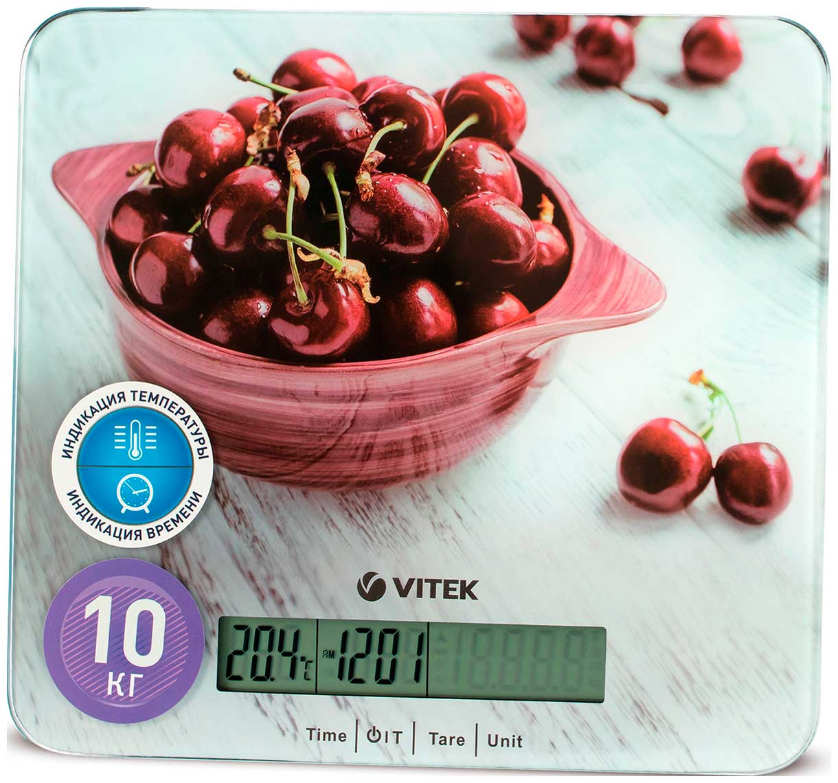 Изображение товара Весы кухонные электронные Vitek VT-8002, макс. вес: 10 кг, рисунок