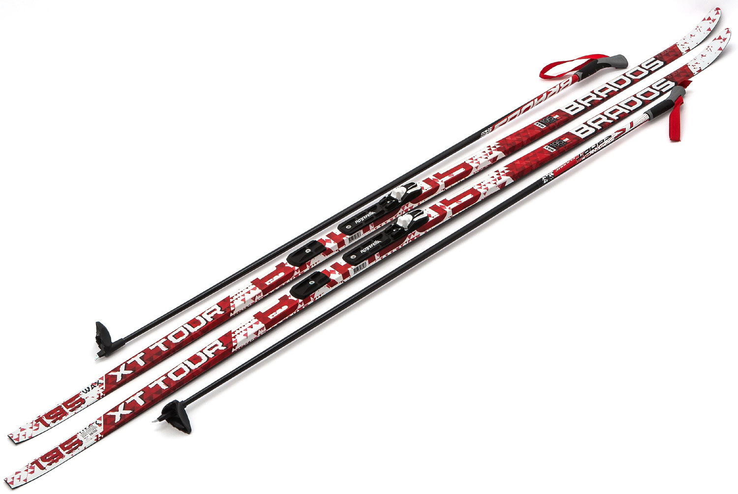 Изображение товара Лыжи беговые STC NNN 195 WAX XT TOUR RED комплект для прогулочных лыж