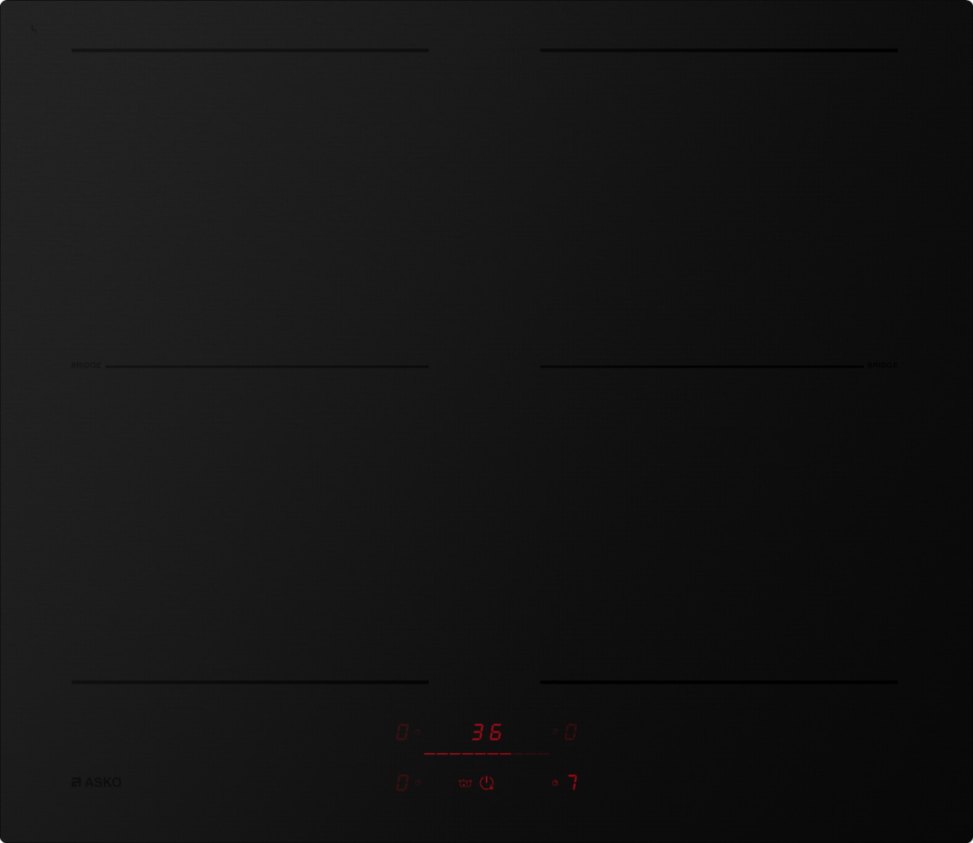 Изображение товара Электрическая индукционная варочная панель Asko HI2643FMG1 4 конфорки таймер блокировка