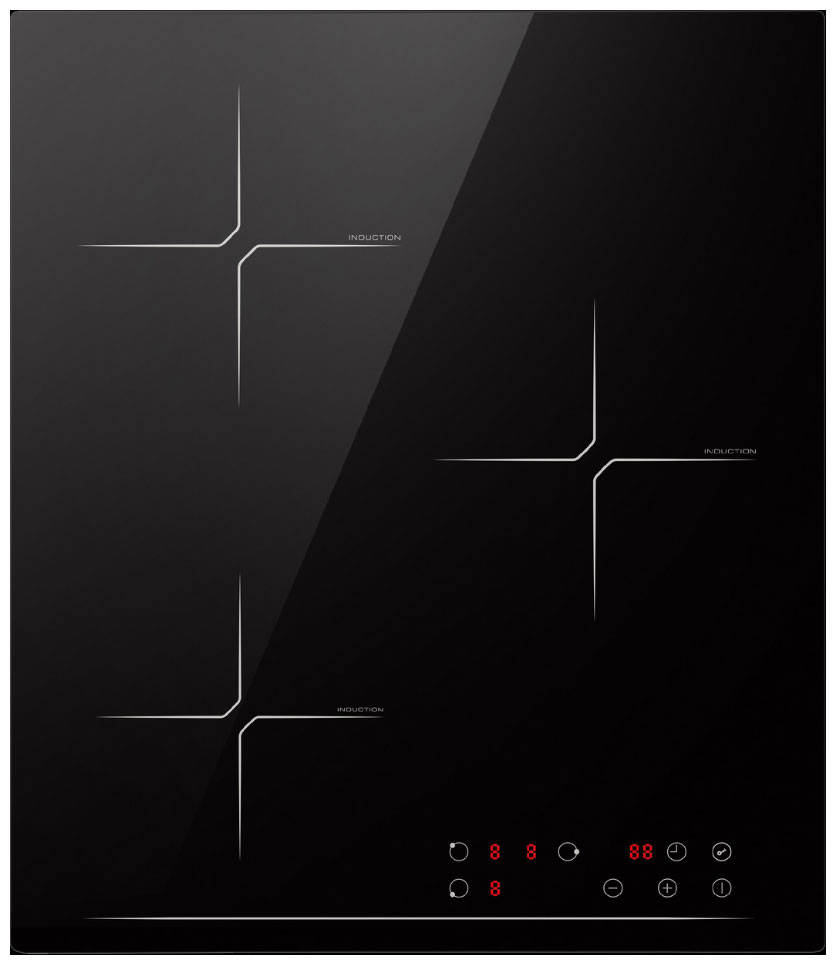 Изображение товара Электрическая варочная панель Simfer H45I73S070 с 3 конфорками стеклокерамика