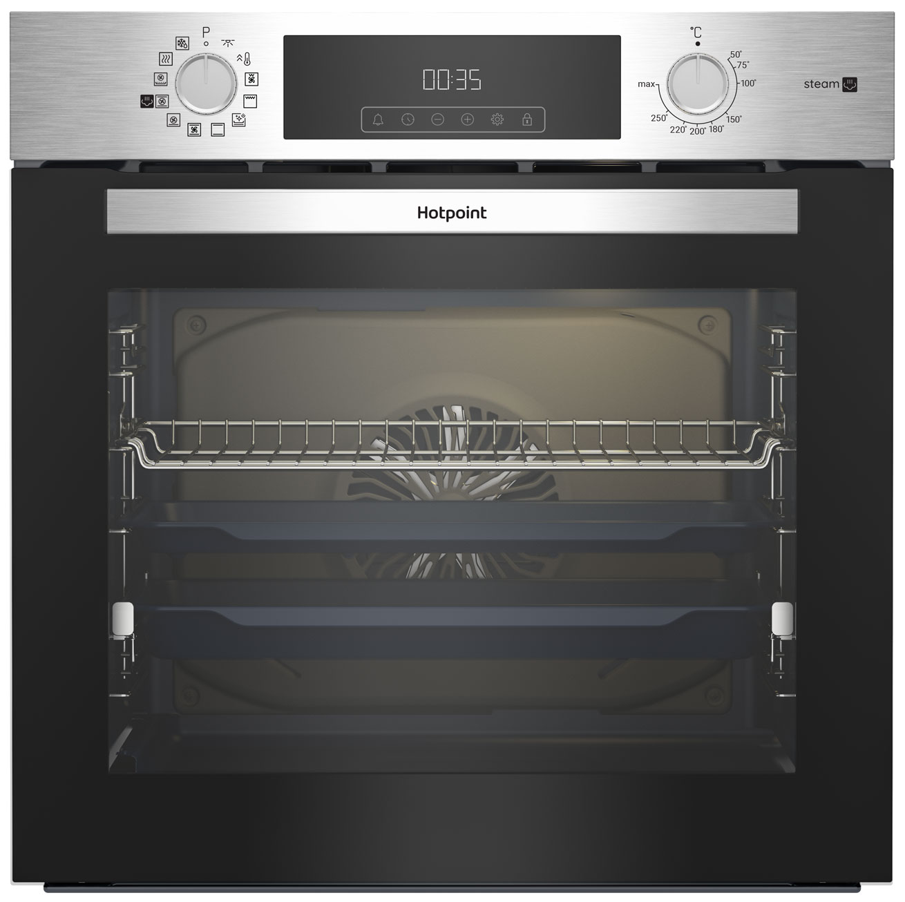 Изображение товара Электрический духовой шкаф Hotpoint HSTF 1231 JSAH IX 72л, конвекция, паровая чистка