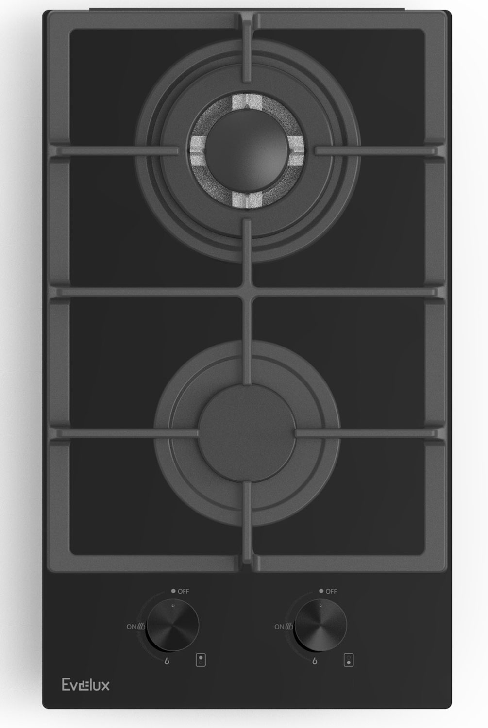 Изображение товара Газовая варочная панель Evelux HEG 325 BG 2 конфорки закаленное стекло