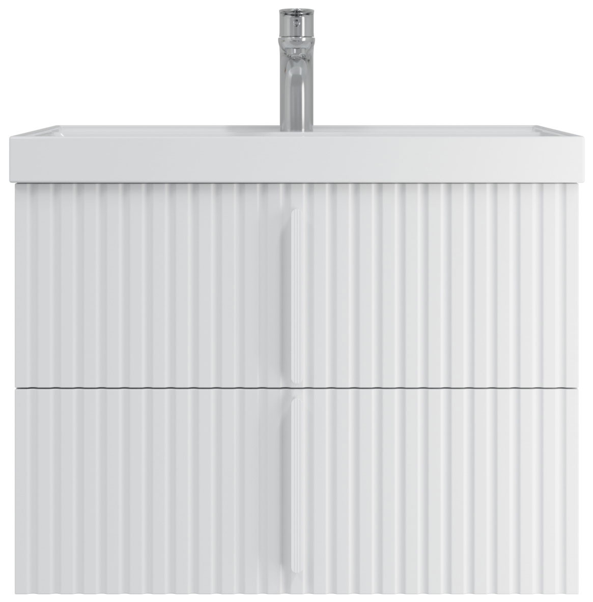 Изображение товара Тумба СаНта Юпитер 70, 2 ящика, подвесная, белый глянец