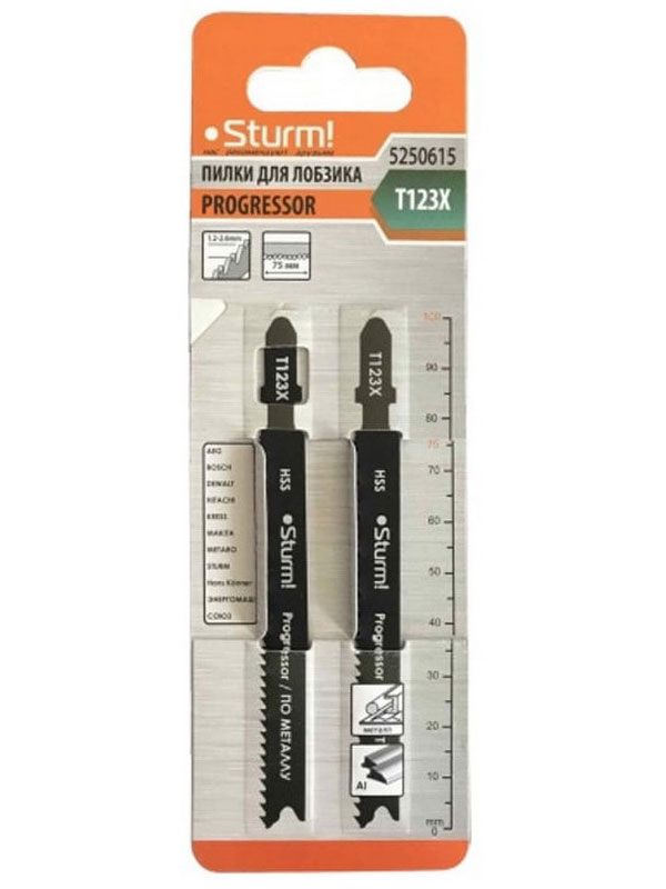 Изображение товара Пилки для лобзика Sturm! T123X, 2 шт (5250615)