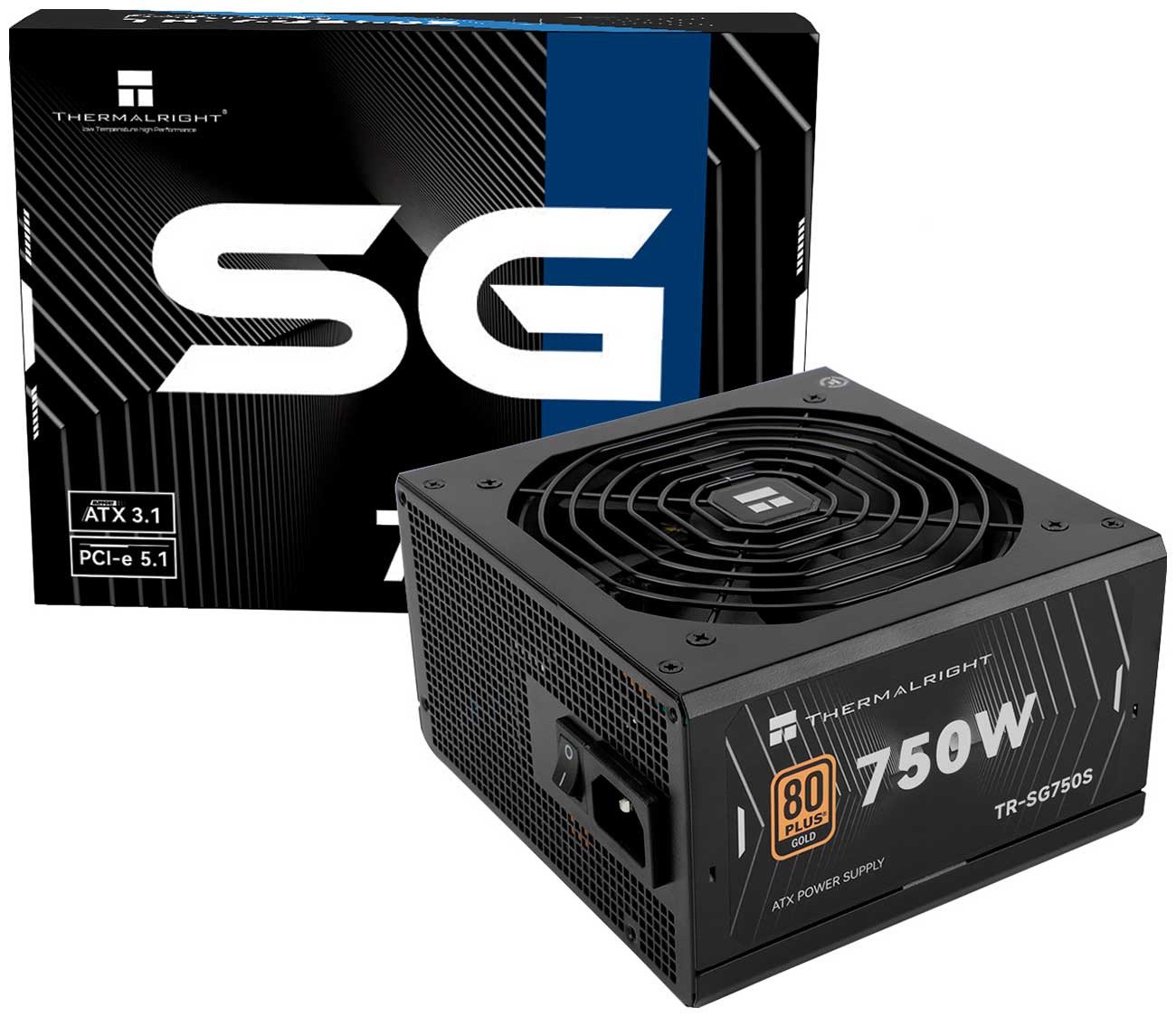 

Блок питания Thermalright 750W Gold ATX 3.1 (TR-SG 750S), Черный