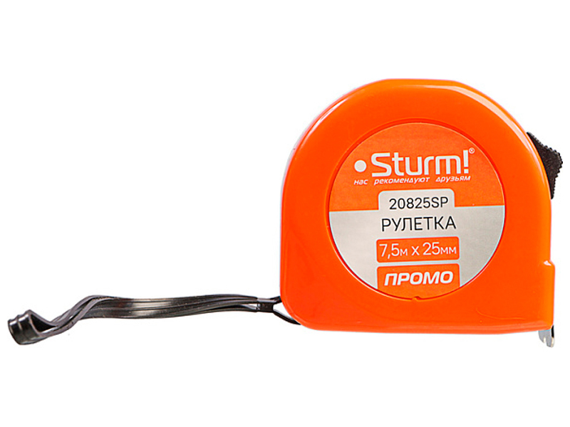 Изображение товара Рулетка Sturm! 7.5х25 мм, пластиковый корпус, ПРОМО (20825SP)