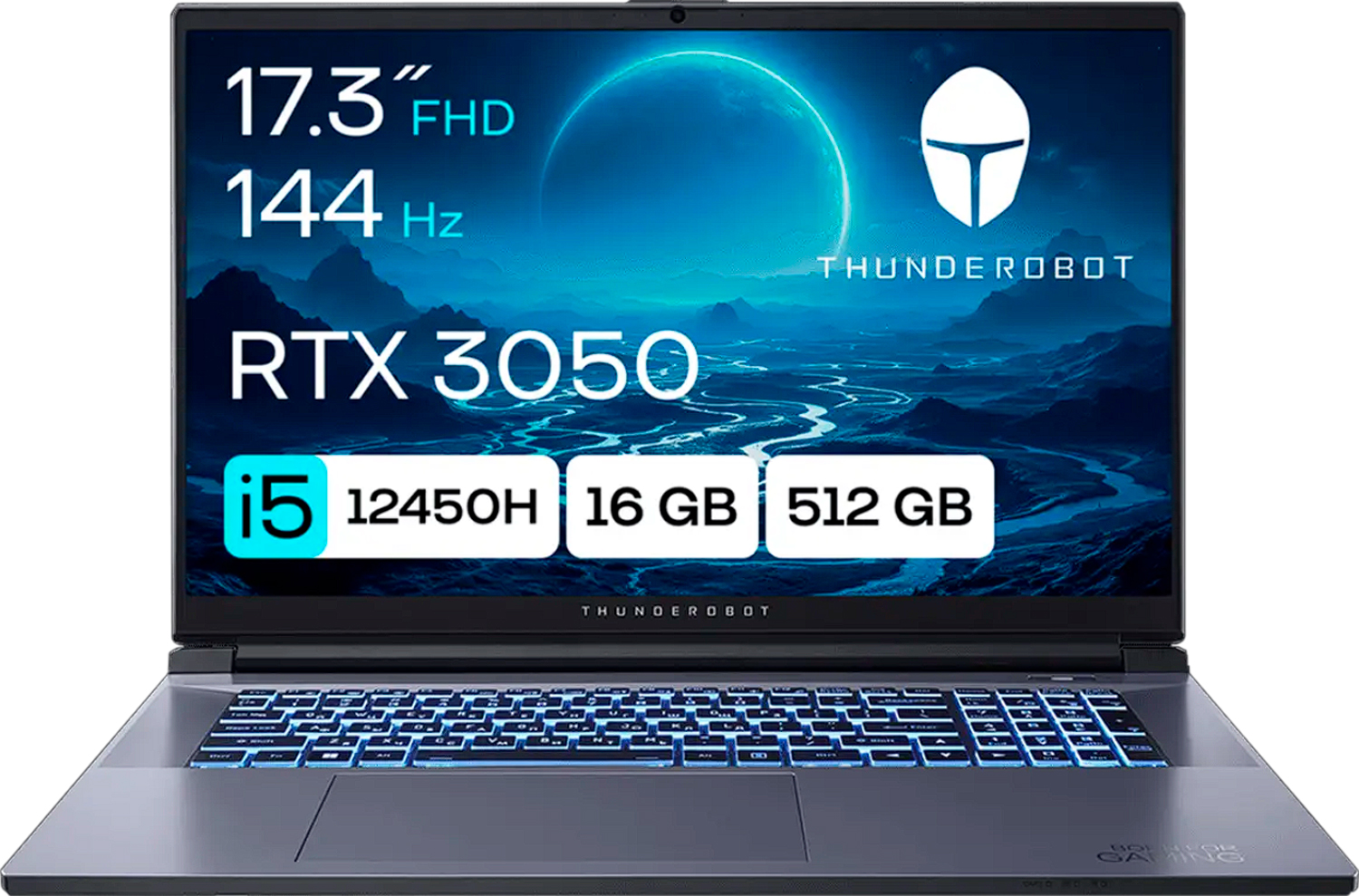 Изображение товара Мощный игровые ноутбук Thunderobot 911 Plus SD 17.3 144 Гц RTX 3050 Core i5 12th Gen