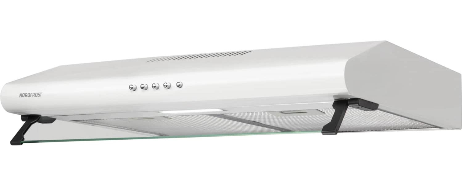 Изображение товара Вытяжка NordFrost AS 6040 W белая для кухни с LED освещением 400 куб.м/ч