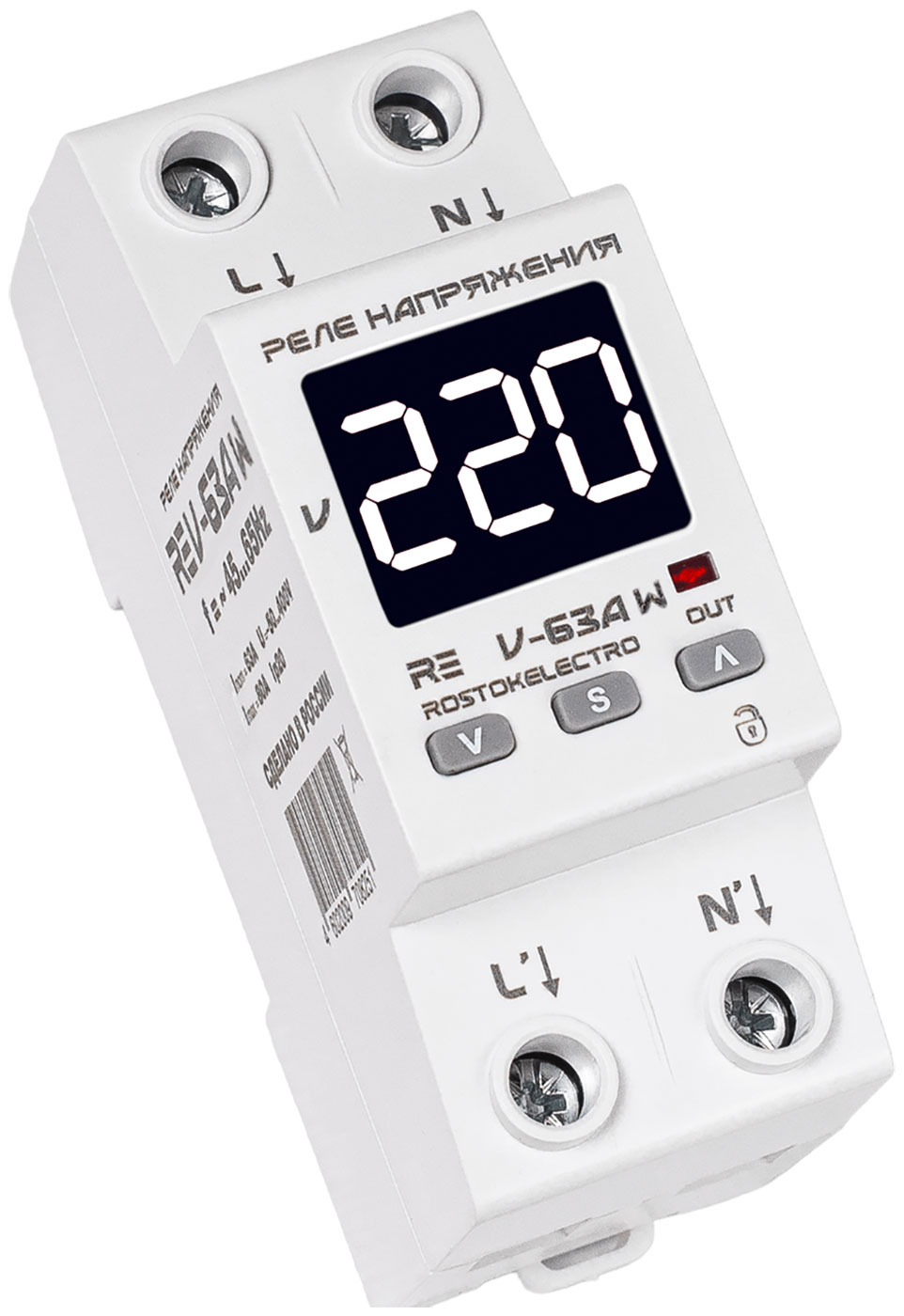 

Реле напряжения RE V-63A W, Белый