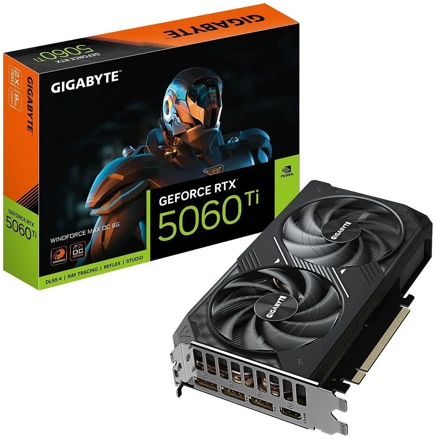 Изображение товара Видеокарта Gigabyte GeForce RTX 5060 Ti WINDFORCE MAX OC 8GB GDDR7 7680x4320