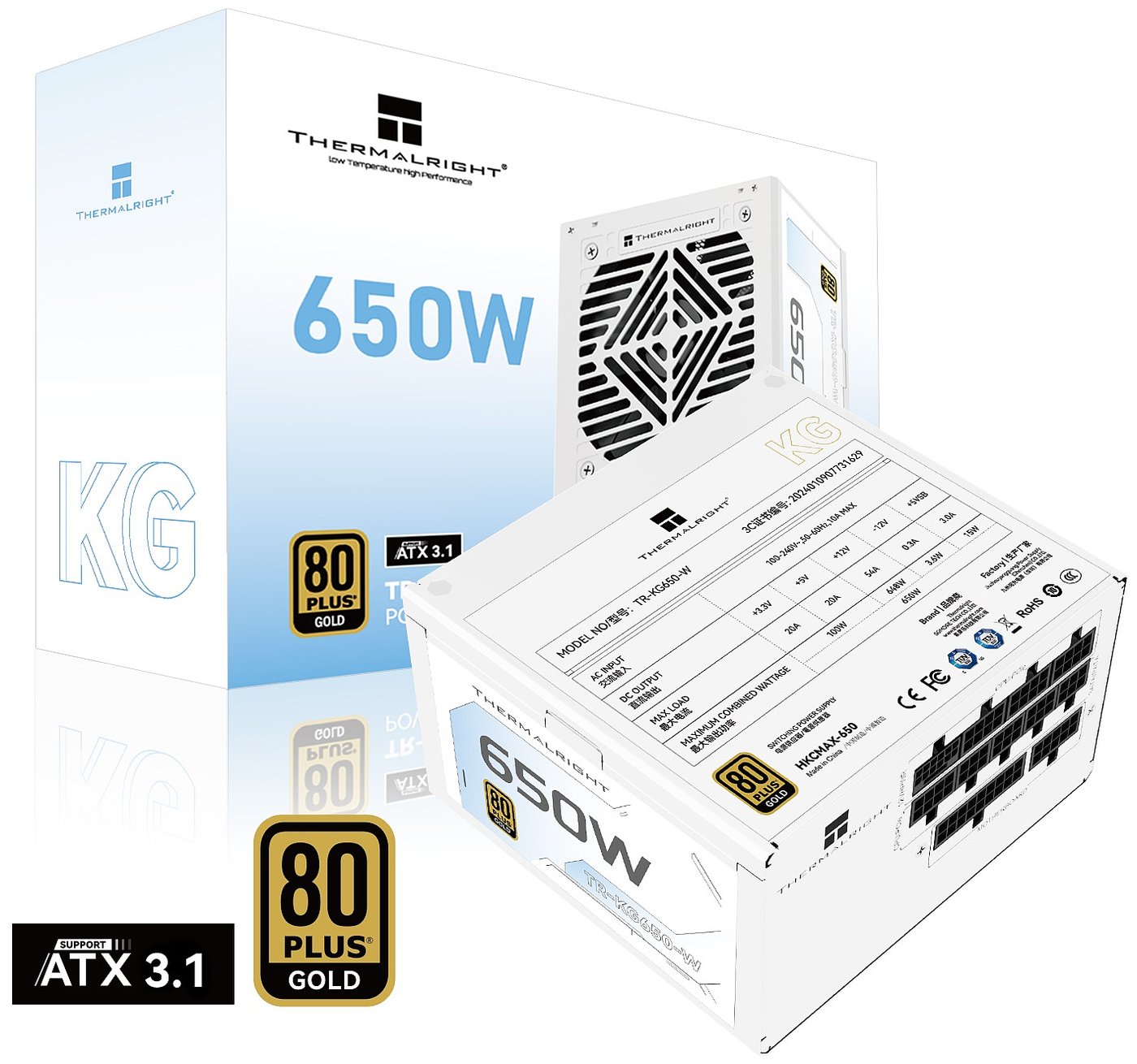 Изображение товара Блок питания Thermalright 650W Gold White (TR-KG650W)