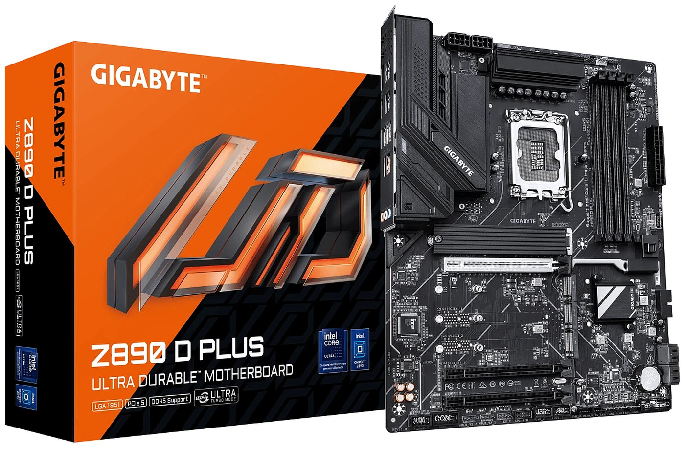Изображение товара Материнская плата Gigabyte Z890 D PLUS с поддержкой DDR5 и PCIe 5.0 Изображение товара Материнская плата Gigabyte Z890 D PLUS с поддержкой DDR5 и PCIe 5.0