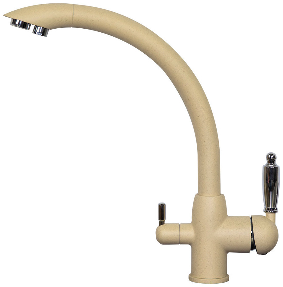 Изображение товара Кухонный смеситель Zigmund & Shtain 1500 топлёное молоко с фильтром для воды