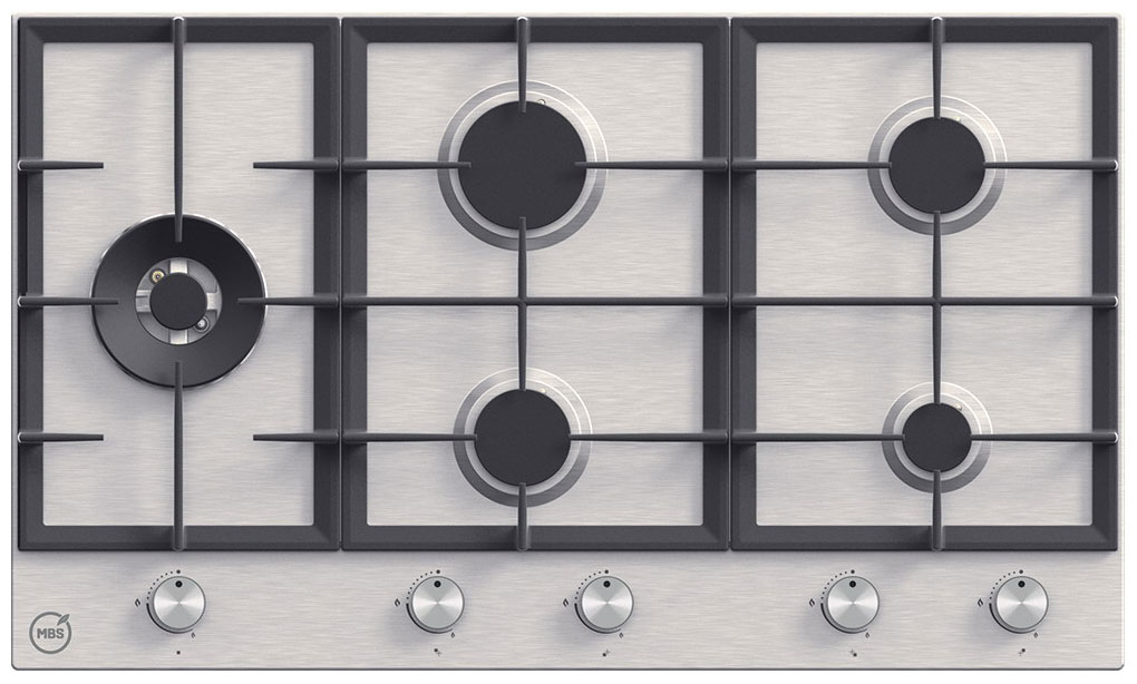 Изображение товара Газовая варочная панель MBS PG-903 с 5 конфорками нержавеющая сталь Турция