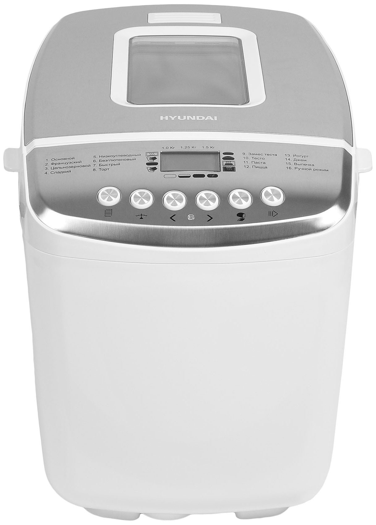 Изображение товара Хлебопечка Hyundai HYBM-M0815 850Вт белая с программами для теста и выпечки