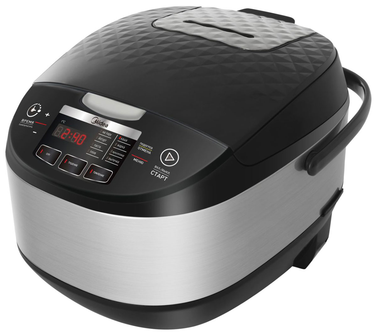 

Мультиварка Midea MPC-6020, черная/серебристая, Черный/серый