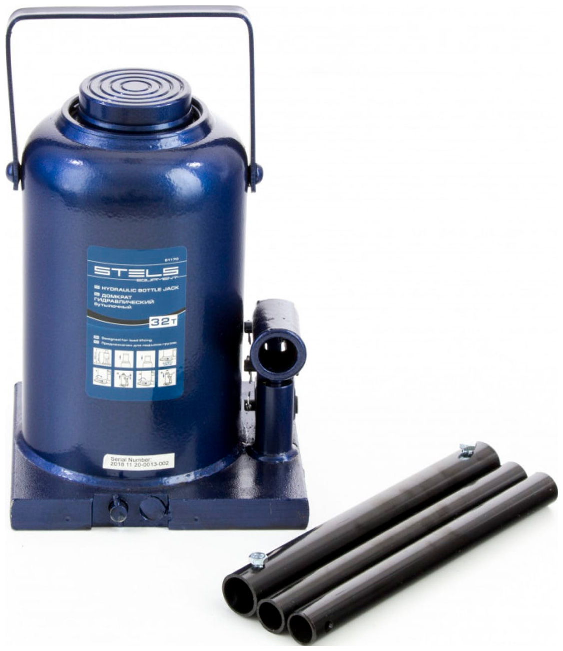 Изображение товара Домкрат гидравлический бутылочный STELS 51170 32 т, высота подъема 260-420 мм