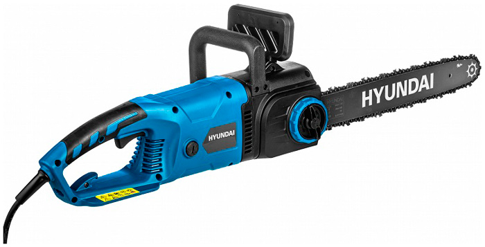 Изображение товара Цепная пила Hyundai LXE 2420 с длиной шины 455 мм, мощность 2400 Вт, система SDS