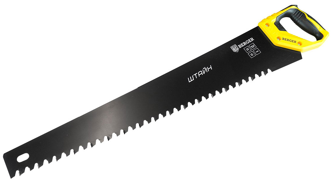 Ножовка по пенобетону 700мм c твердосплавными напайками BERGER BG1845 ножовка по пенобетону matrix 500 мм