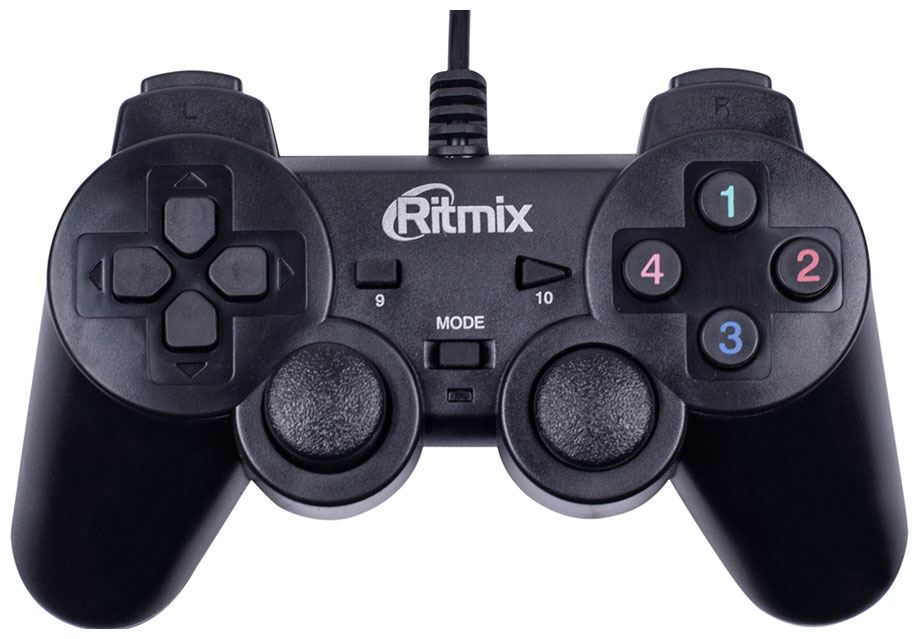 комплект ritmix gp 004 черный 1 шт Проводной геймпад Ritmix GP-004 Black