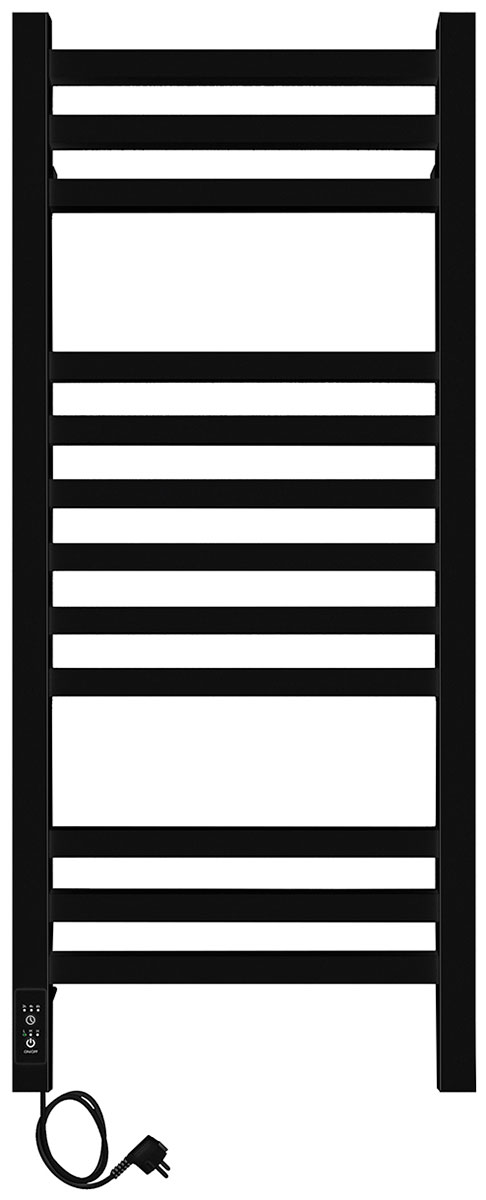 Изображение товара Электрический полотенцесушитель Laris Астор ЧКЧ12 900мм Черный с терморегулятором