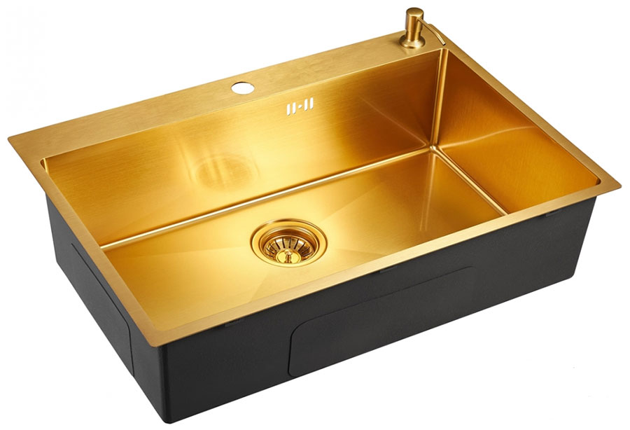 Изображение товара Кухонная мойка Emar EMB-125A PVD Nano Golden