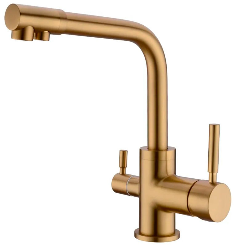 Изображение товара Кухонный смеситель Emar ECB - 3003N PVD Golden Латунь
