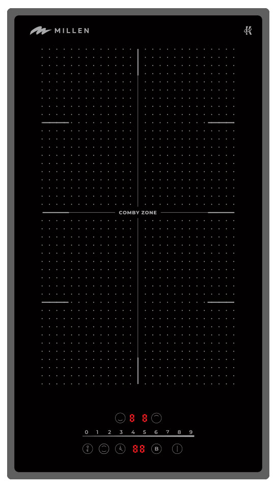 Изображение товара Встраиваемая индукционная варочная панель Millen MIH 302 BL 2 конфорки