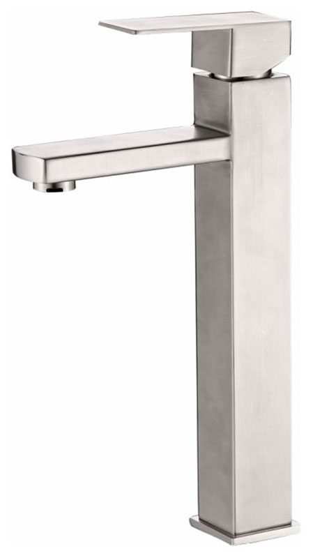 Изображение товара Смеситель для раковины Haiba HB803 сатин керамический механизм монтаж на столешницу