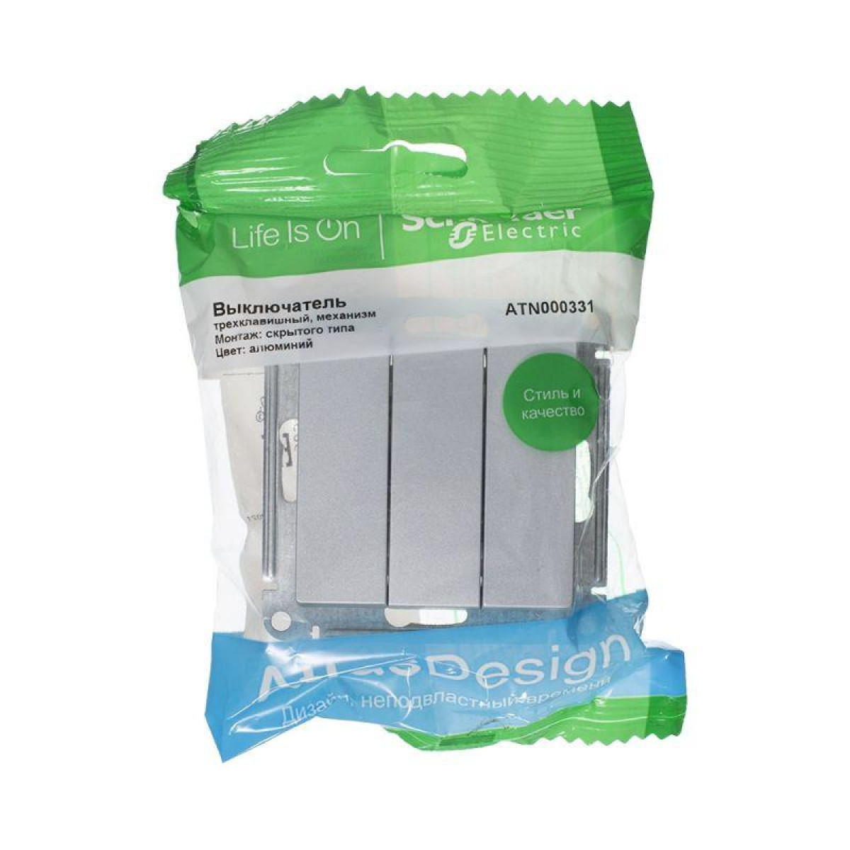 Изображение товара Выключатель 3-кл. IP20 10А AtlasDesign от Systeme Electric