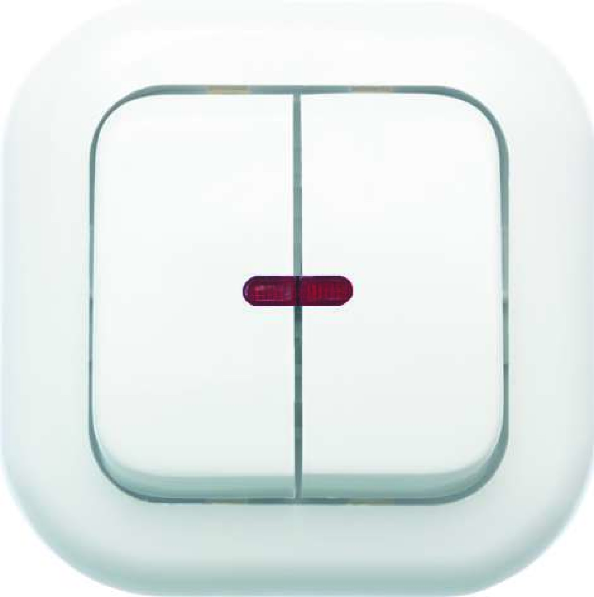 Изображение товара Выключатель 2-клавишный IP20 Кунцево-Электро С56-175 с индикацией