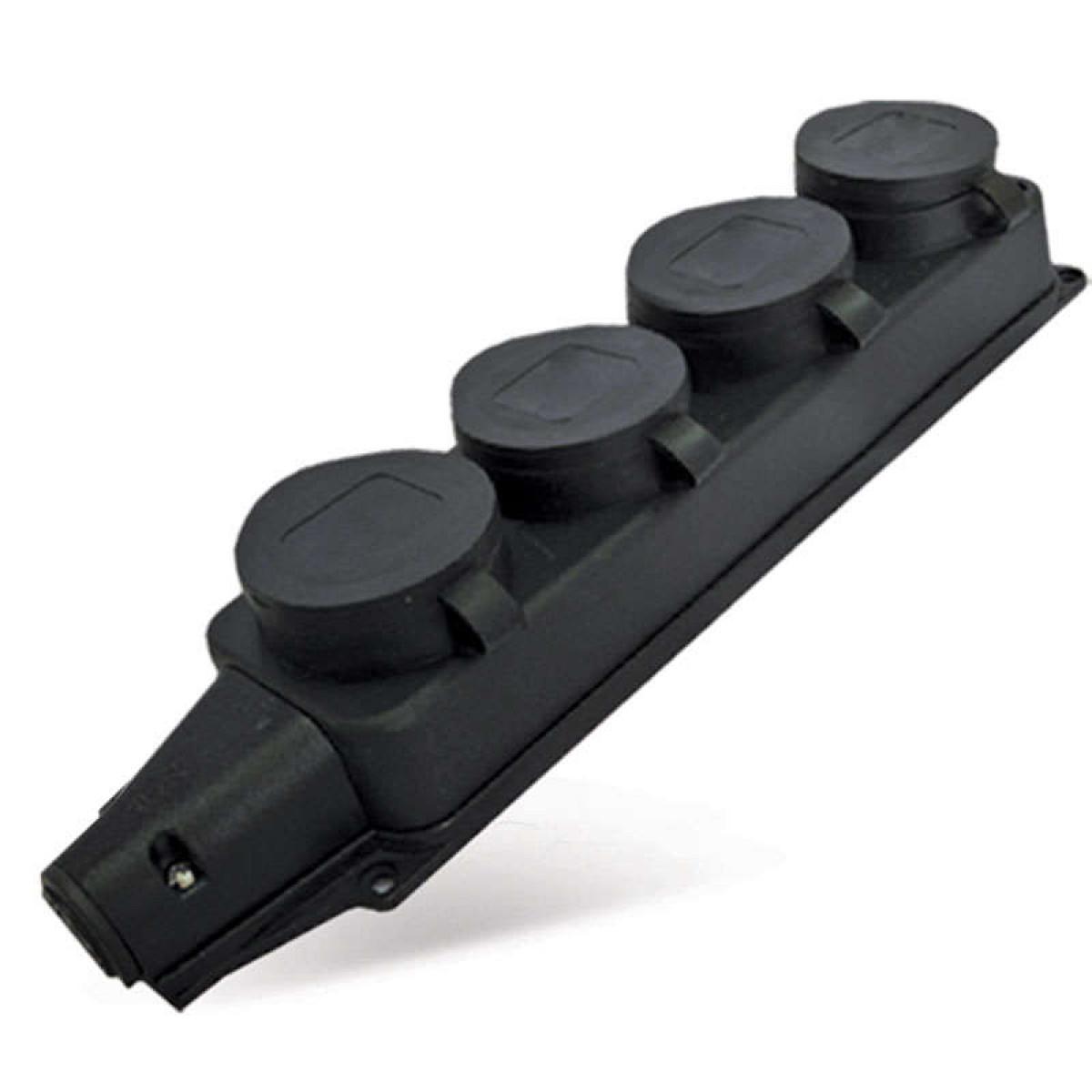 Изображение товара Розетки Универсал Колодка удлинителя 4-м 1ф с заглушками каучук UNIVersal