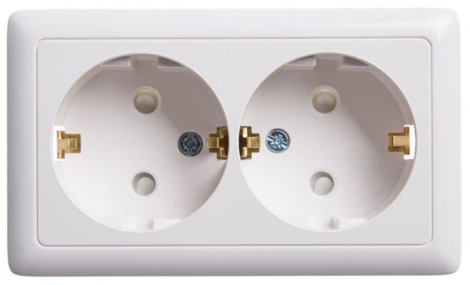 Изображение товара Розетка Systeme Electric 2-м ОП Хит 16А IP20 с заземлением белая