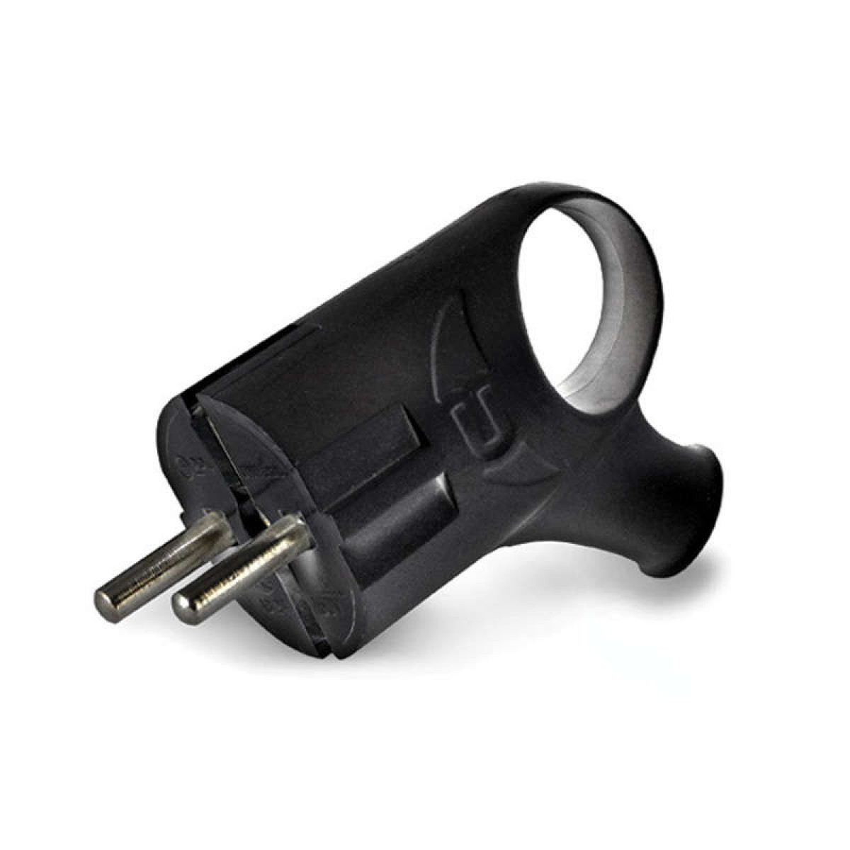 Изображение товара Вилка электрическая угловая 16А 250В с заземлением и ушком UNIVersal