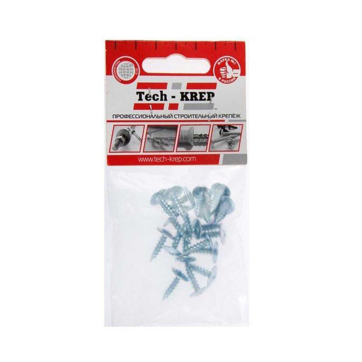 Изображение товара Изделия для электромонтажа Tech-KREP Саморез для тонкого метал. листа 4.2х16 (уп.20шт) пакет Tech-Krep