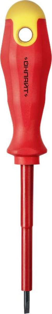 Изображение товара Диэлектрическая отвертка Онлайт OHT-Otd01-SL5.5-125 безопасная электромонтажная