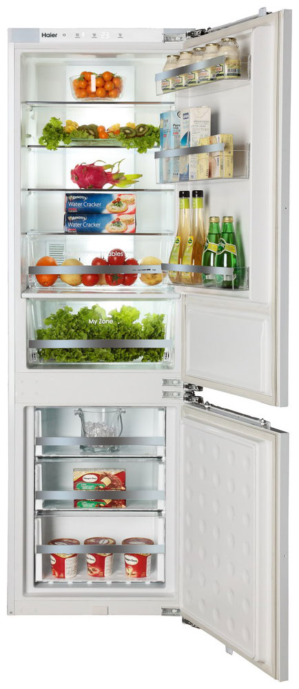 Встраиваемый двухкамерный холодильник Haier BCFT 629 TWRU встраиваемый двухкамерный холодильник haier hrf310wbru
