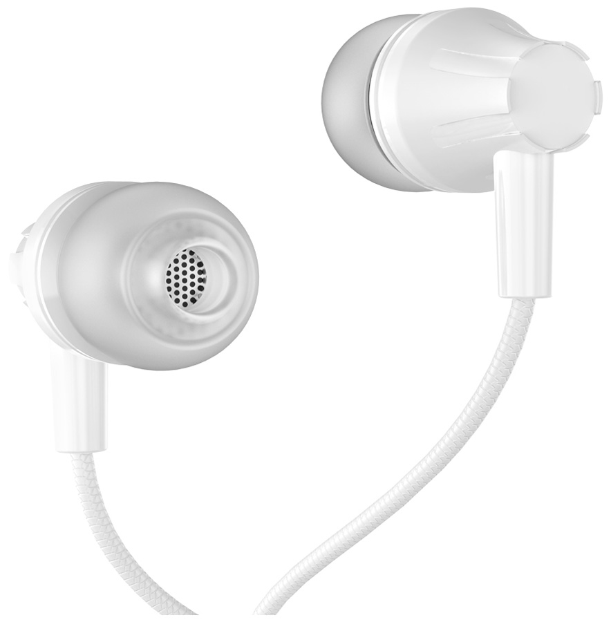 Изображение товара Проводные вставные наушники Pero EP07 белого цвета компактные и стильные