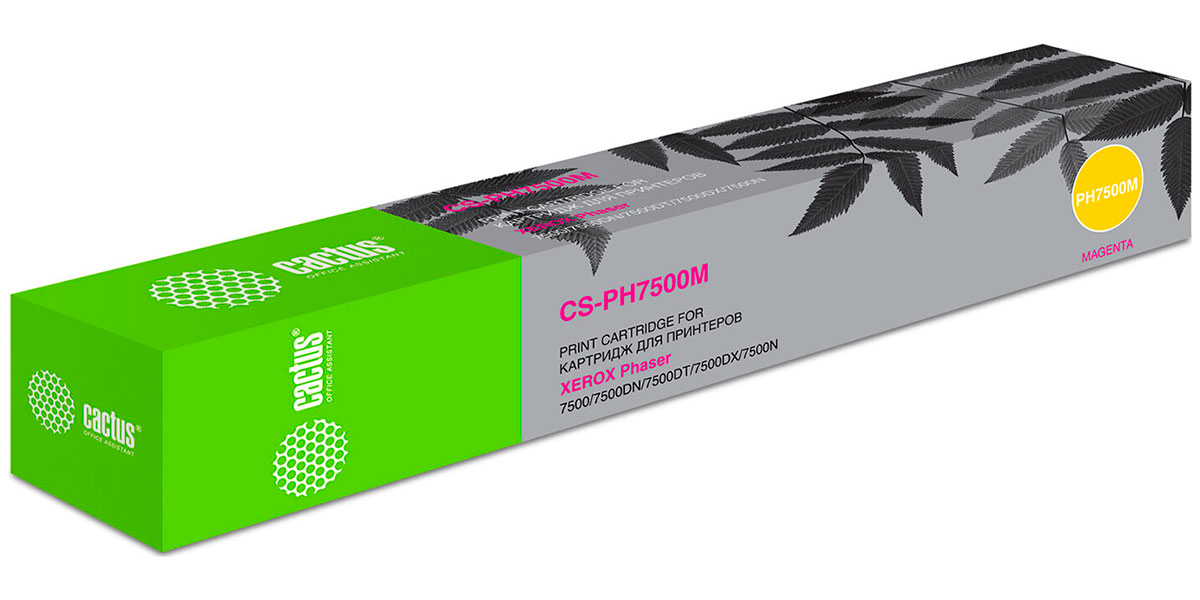 Изображение товара Тонер-картридж Cactus CS-PH7500M для XEROX Color Phaser 7500, пурпурный, ресурс 17800 страниц