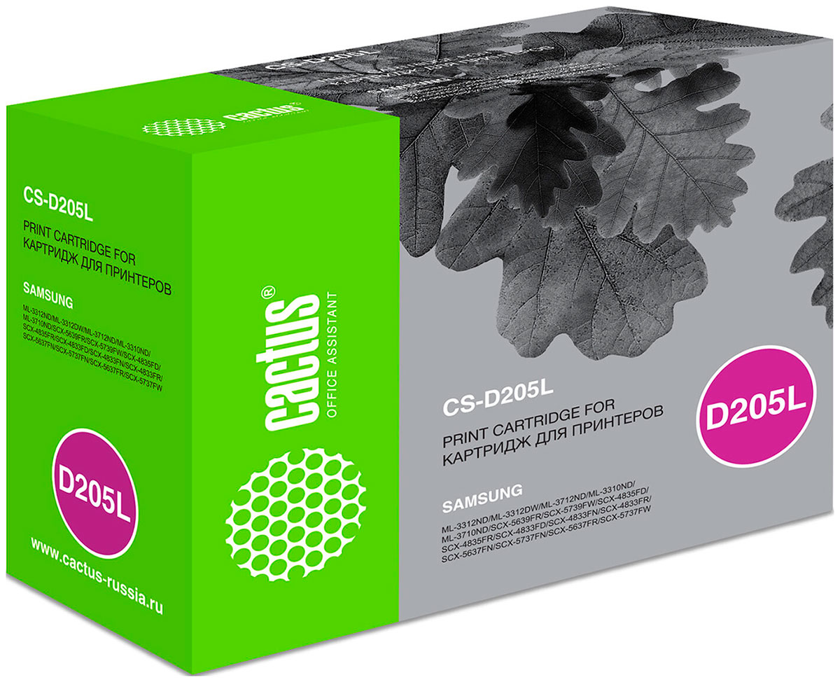 Изображение товара Картридж лазерный Cactus CS-D205L для SAMSUNG 5000 страниц черный