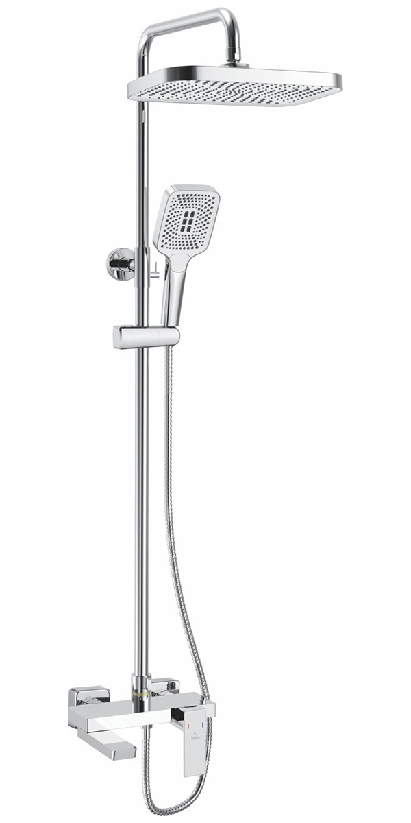 Изображение товара Душевая система Rose R18 хром настенная с 3 режимами и встроенной защитой