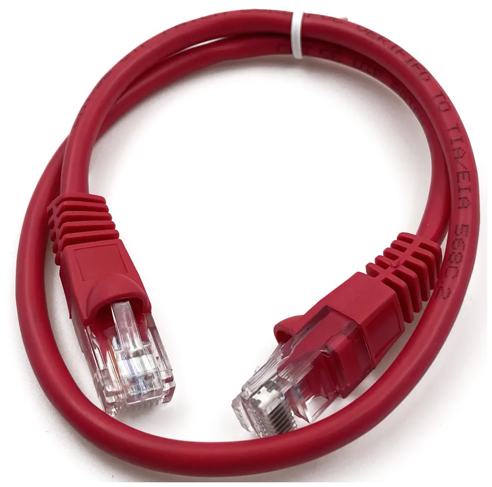 Изображение товара Патч-корд Buro UTP-5E-0,5M-R, кабель cat5E, RJ-45, 0.5 м, красный