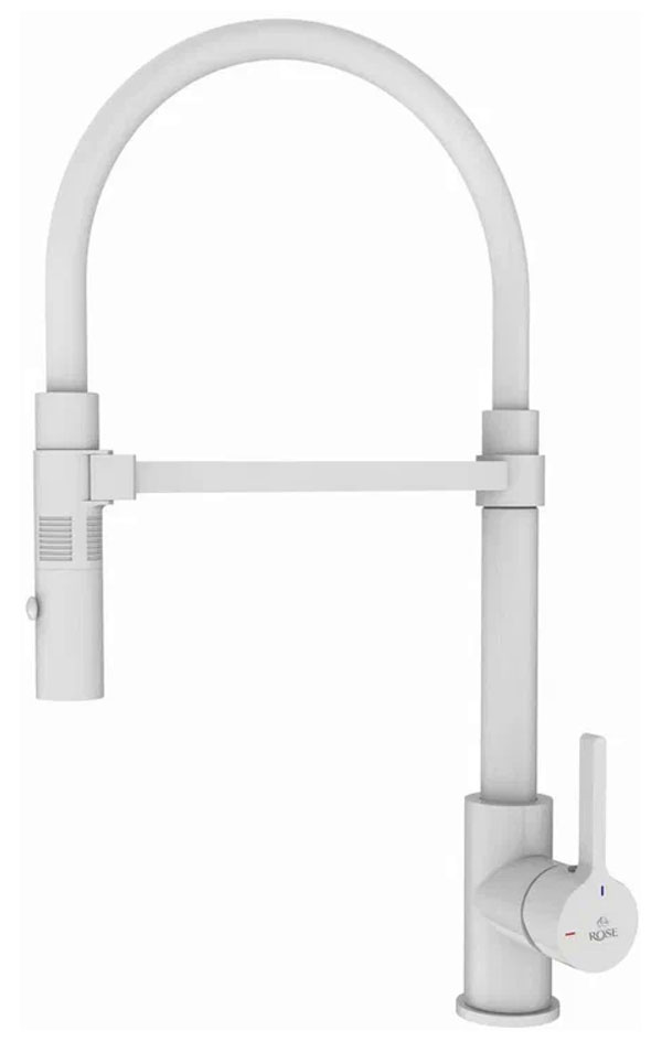 

Кухонный смеситель Rose R133/белый (R133C)