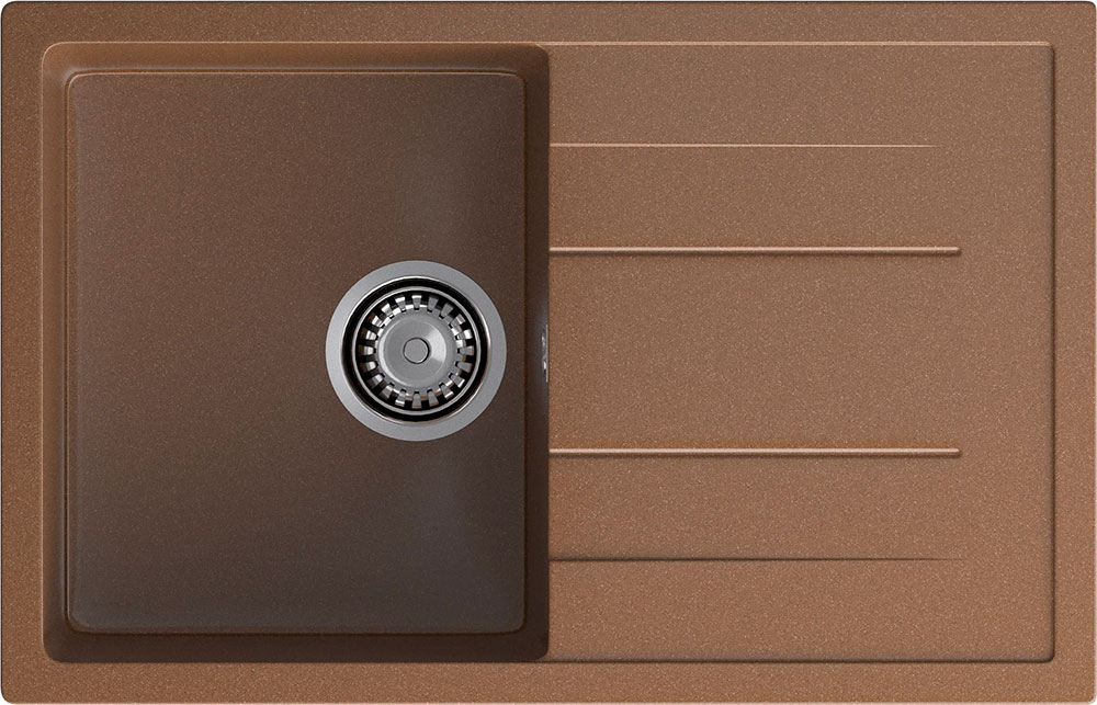 Изображение товара Кухонная мойка GranFest QUADRO 780L из мрамора терракот с крылом