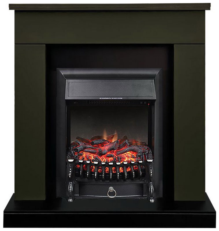 Каминокомплект Royal Flame Bergen (Разборный) Темная олива с очагом Fobos FX Black