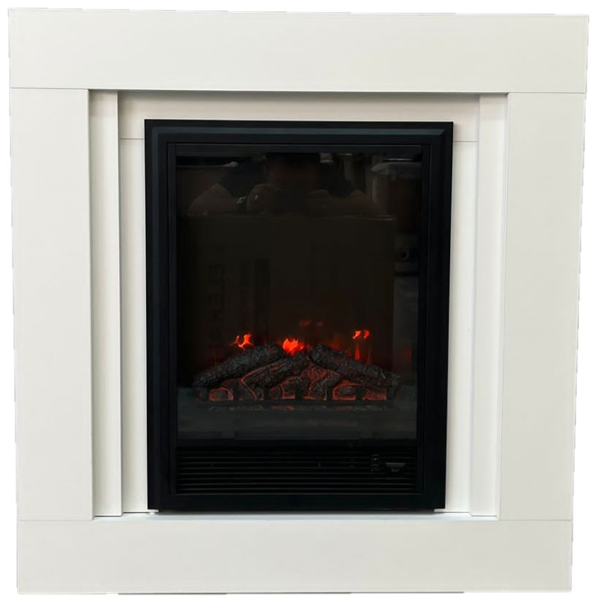 

Каминокомплект Elekam Linec с очагом Pulsar 23G, белый с черным, Белый/черный