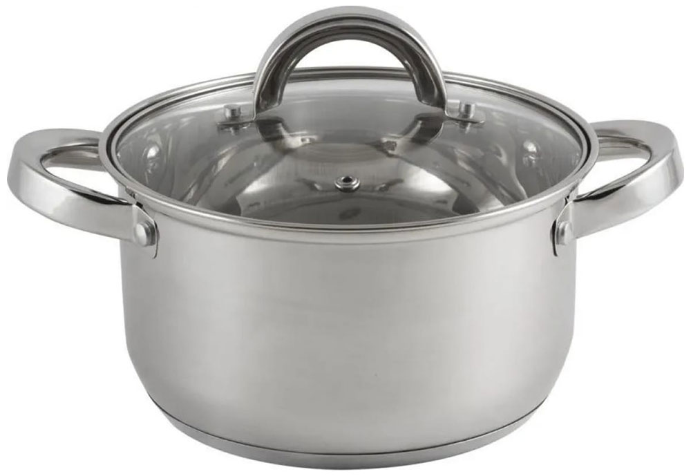 Изображение товара Кастрюля Mallony Mediano, 1.9 л, нержавеющая сталь, капсулированное дно, крышка (005442)